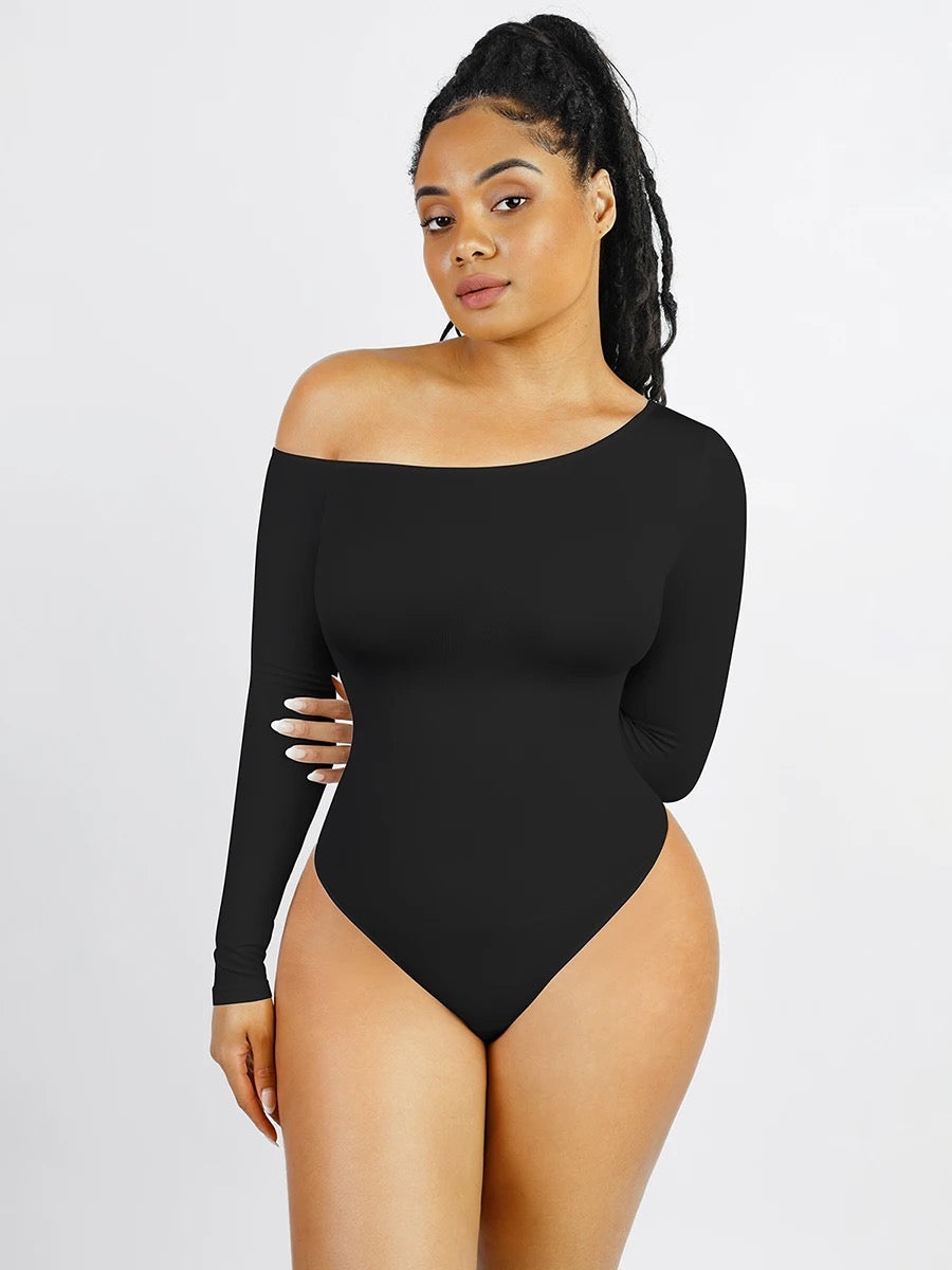 Bodysuit Asimétrico Manga Larga