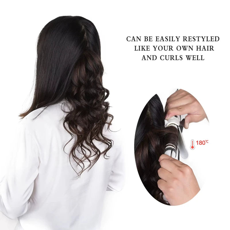 Extensiones de Cabello Virgen Remy 100% Natural Por capas 66 cm Largo