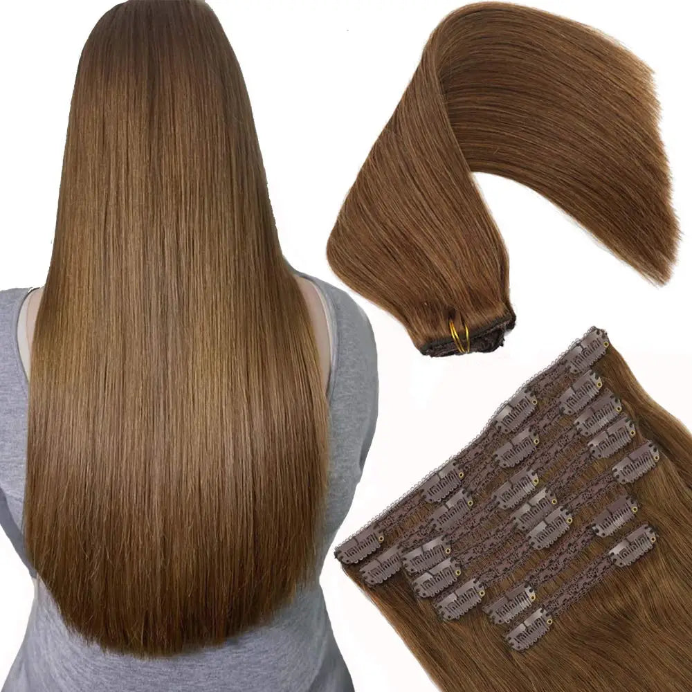 Extensiones de Cabello Virgen Remy 100% Natural Por capas 66 cm Largo
