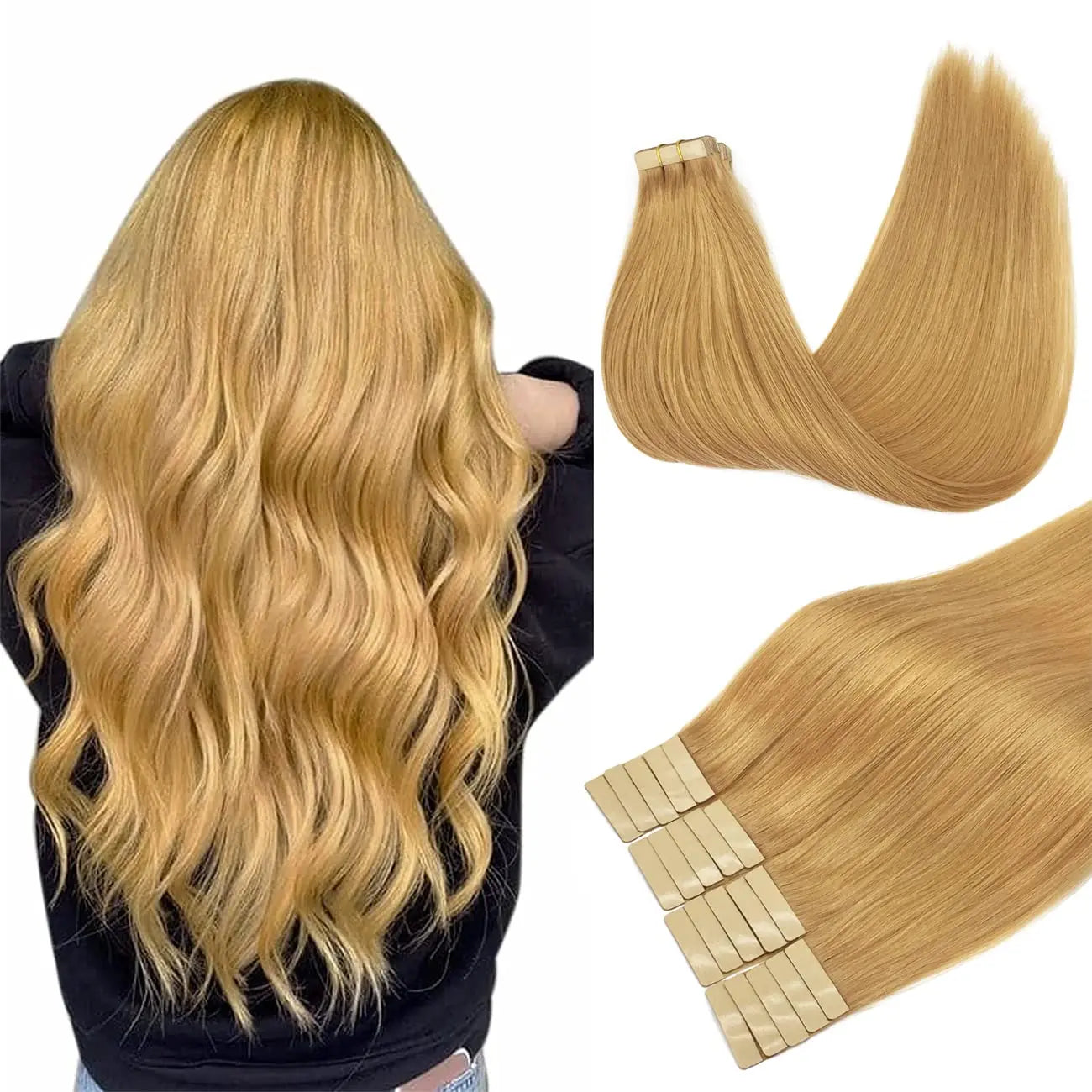 Extensiones CINTA ADHESIVA BALAYAGE 60 cm Largo Cabello Virgen 100%