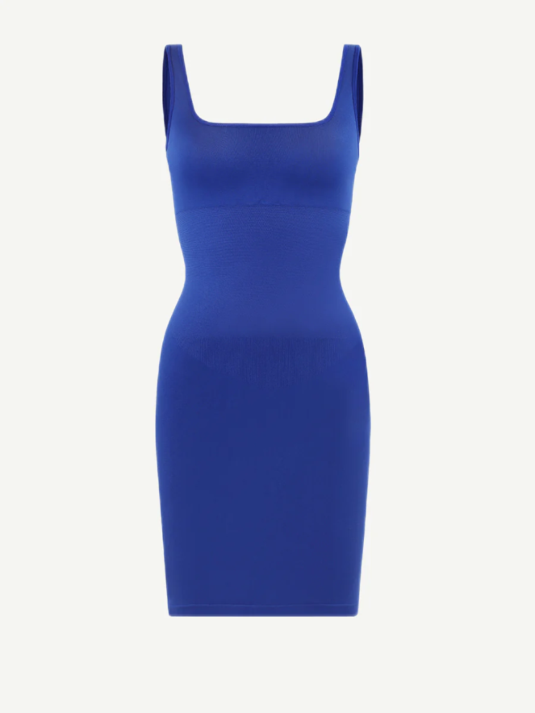 Vestido moldeador de escote cuadrado