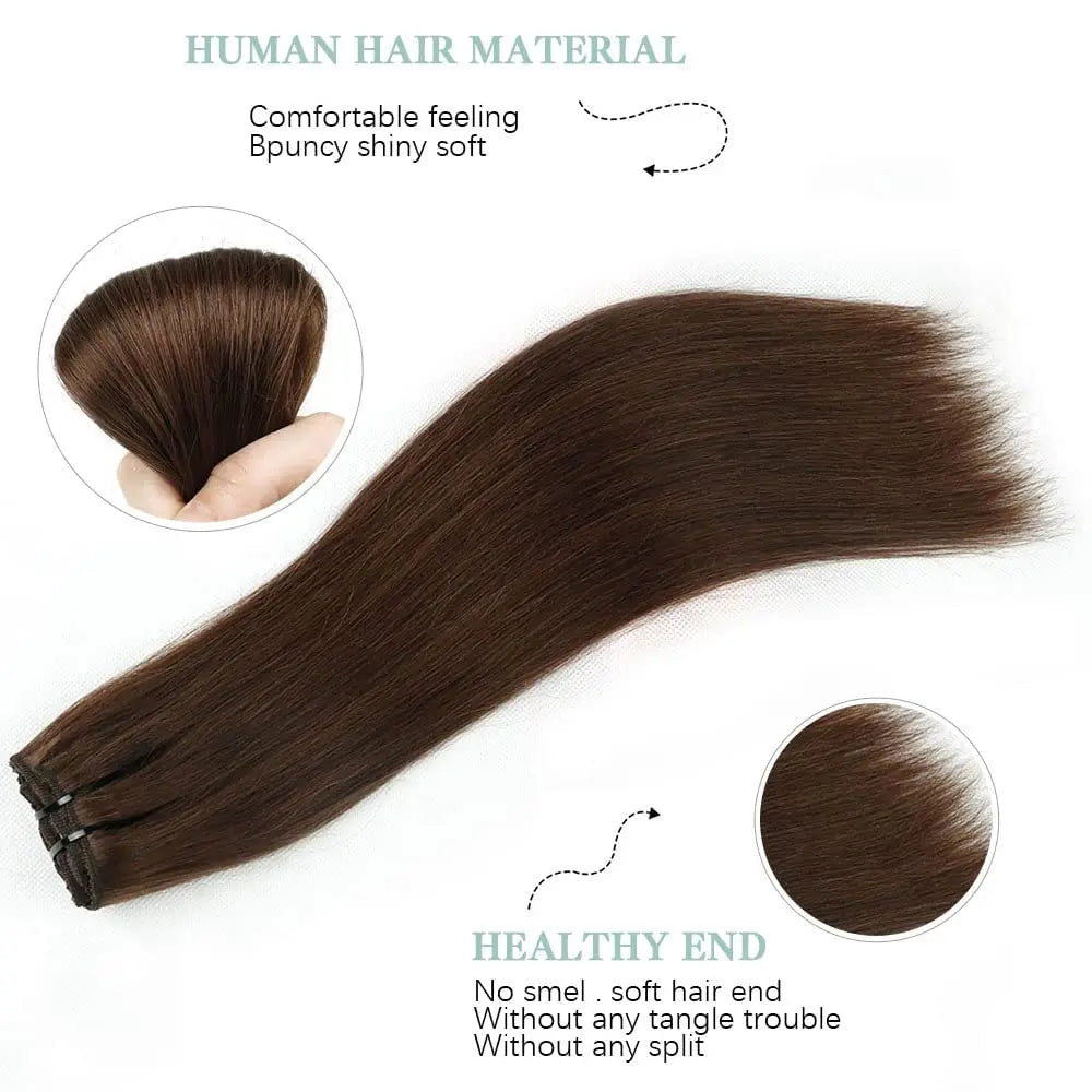 Extensiones de Cabello Virgen Remy 100% Natural Por capas 66 cm Largo
