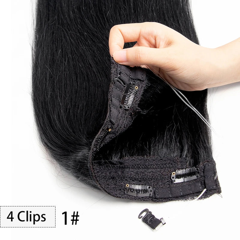 Extensiones de Cabello Humano Invisible Clip 55 CM Largo