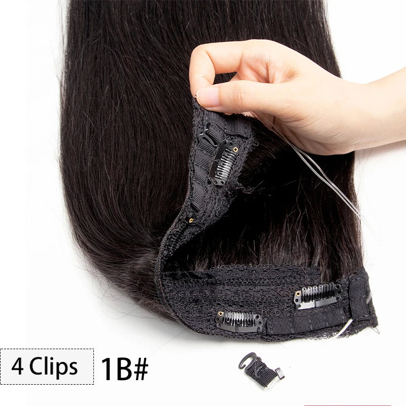 Extensiones de Cabello Humano Invisible Clip 55 CM Largo