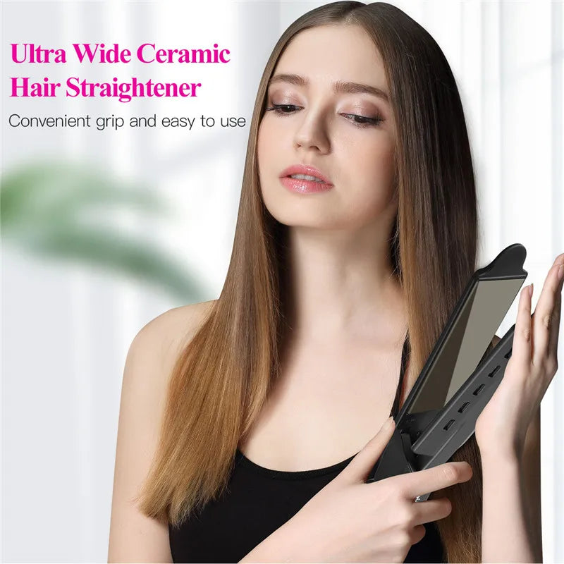 Plancha Professional Titanium Alloy Hair Straightener Temperature Adjustable