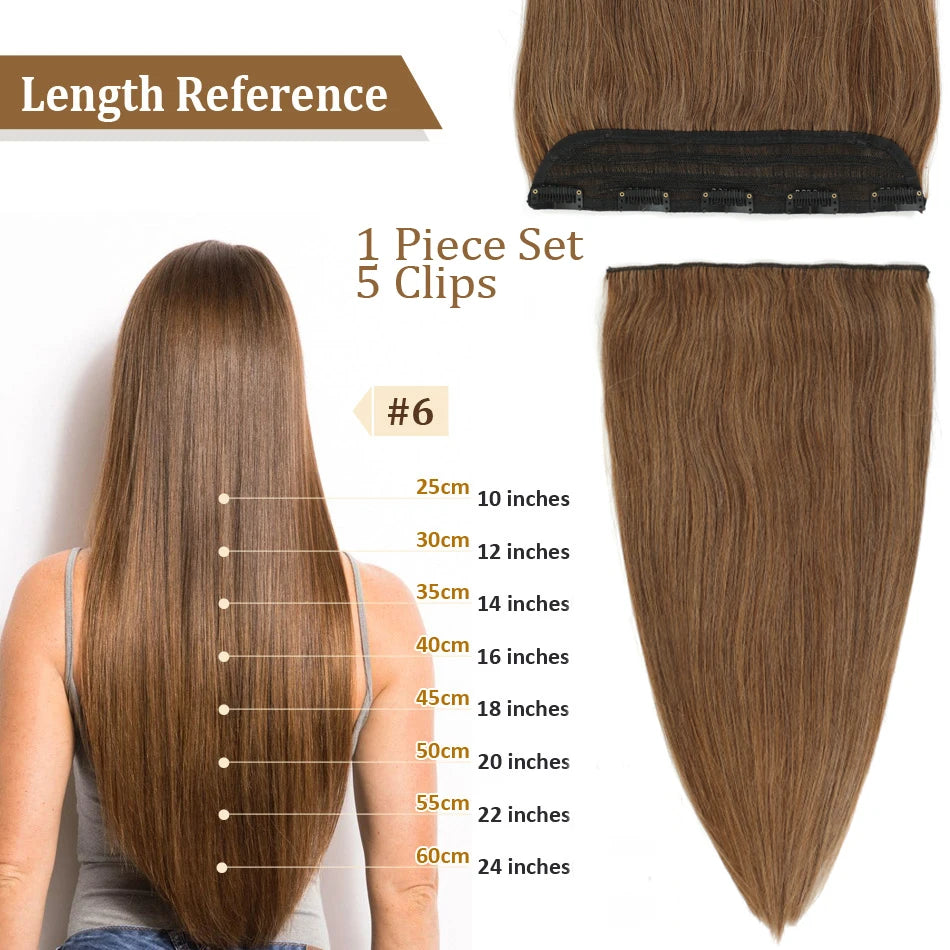 Extensiones de cabello Natural Cortina Clip