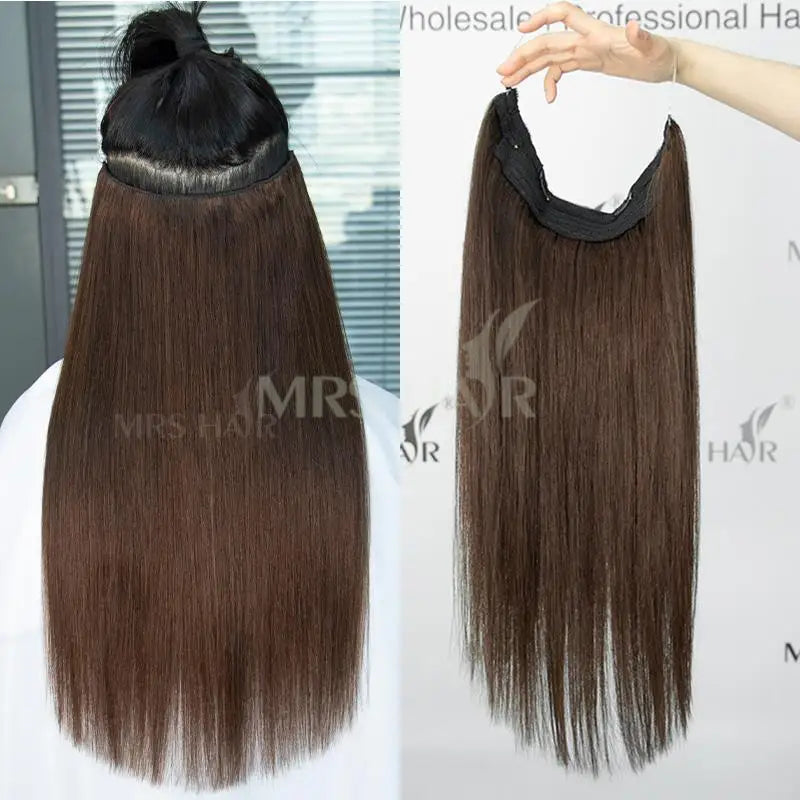 Extensiones de Cabello Humano Invisible Clip 55 CM Largo
