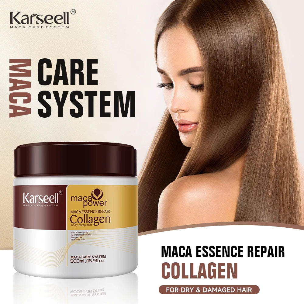 Mascara Tratamiento capilar de colágeno Reparación profunda Karseell 500 ml Original