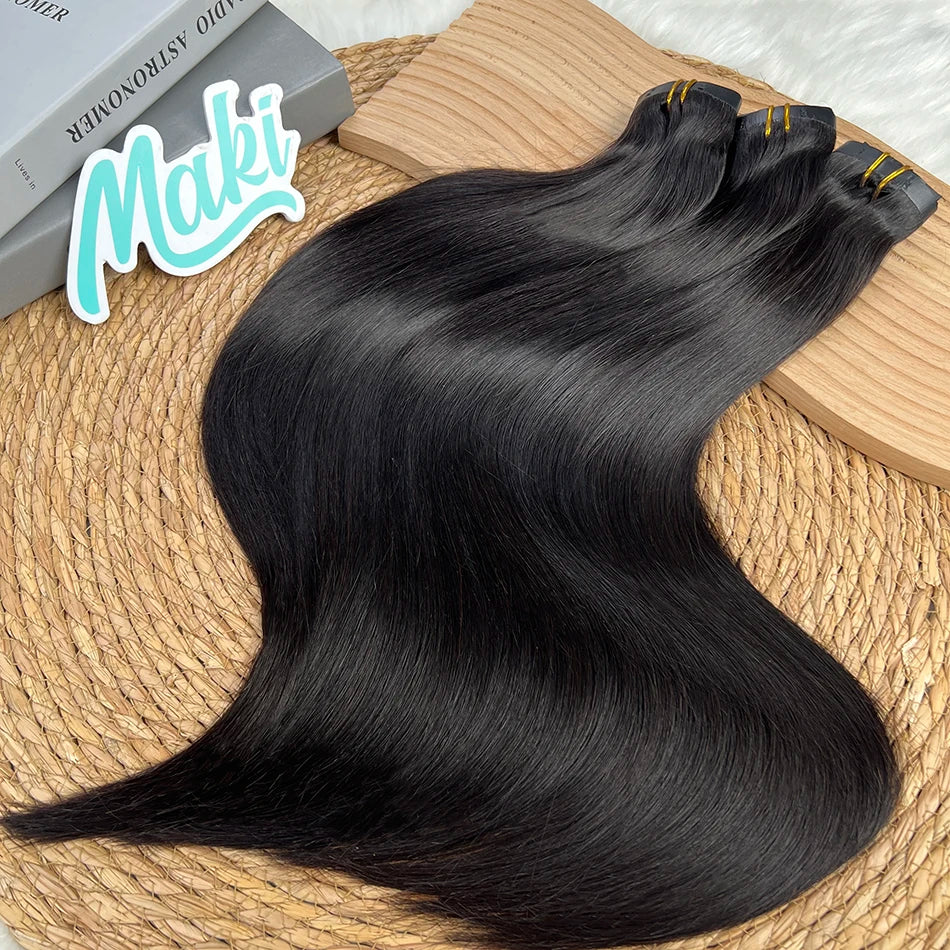 Extensiones POR CAPAS Negro Natural 76 cm largo Cabello Virgen 100%