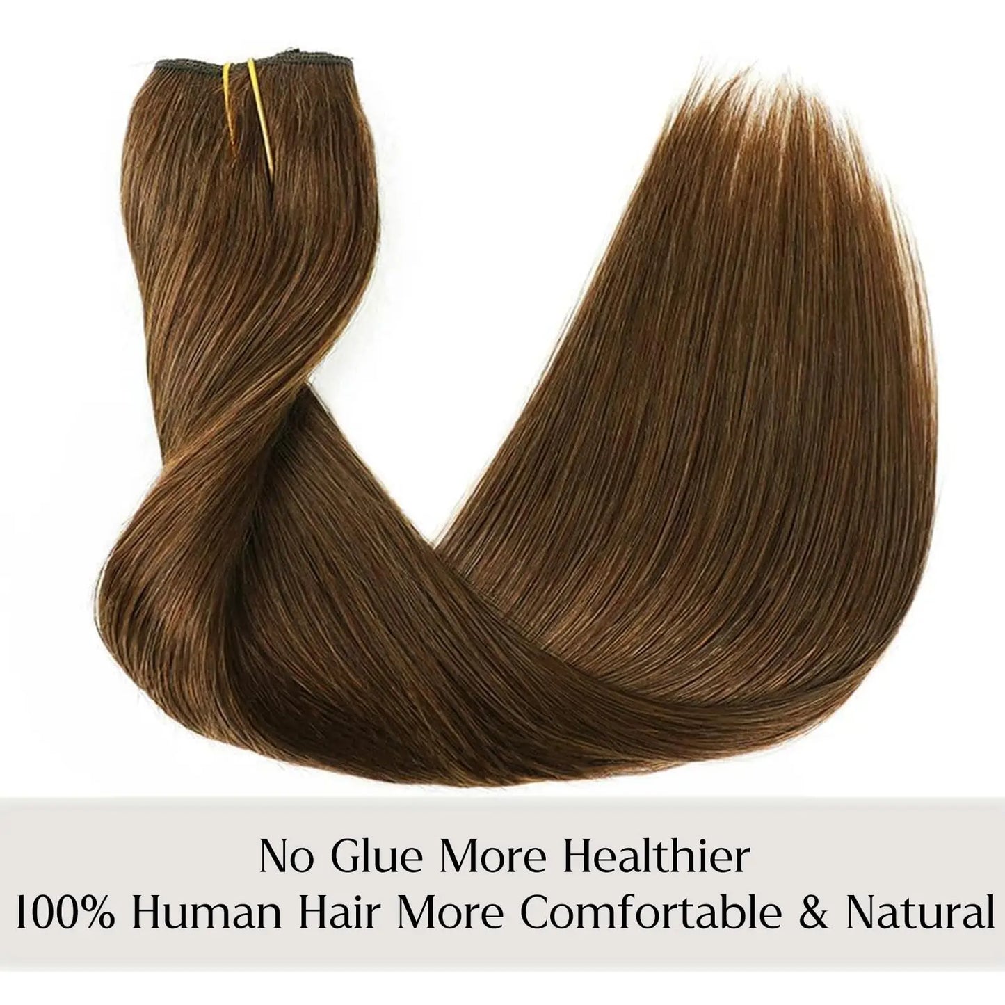 Extensiones HILO INVISIBLE 66 cm Largo Chocolate Brown 🤎 Cabello virgen 100%