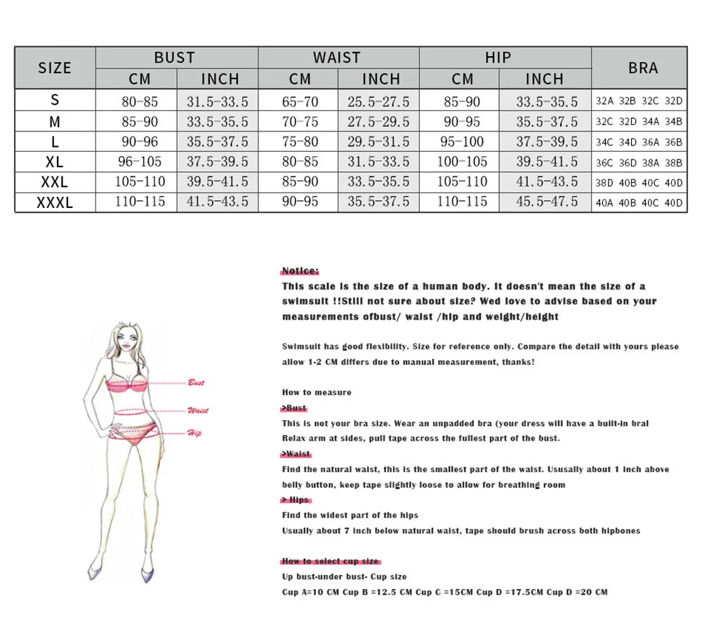 Bikinis Push Up Crem