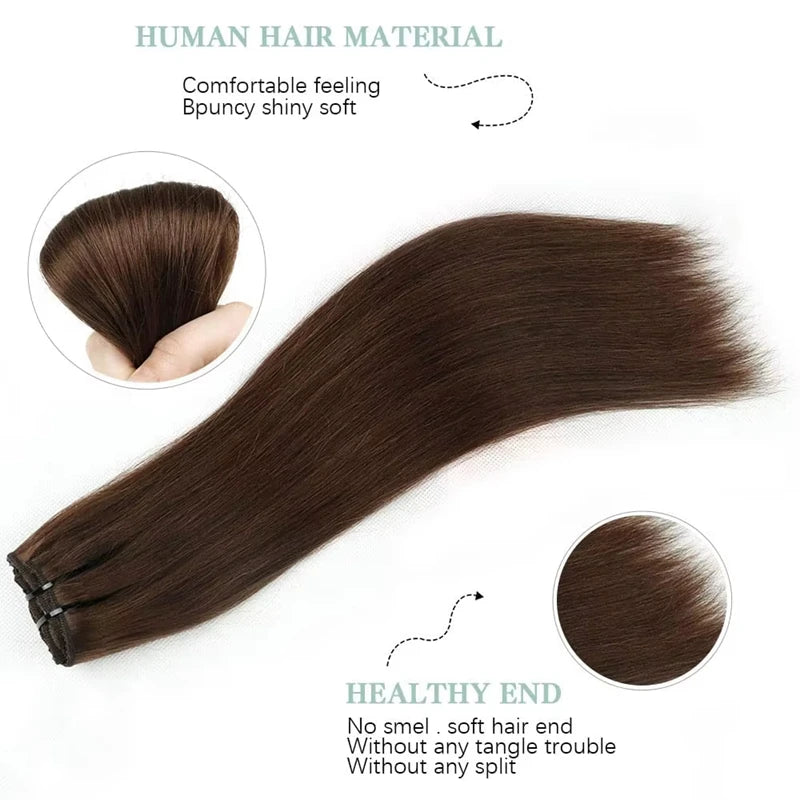 Extensiones de Cabello Virgen Remy 100% Natural Por capas 66 cm Largo