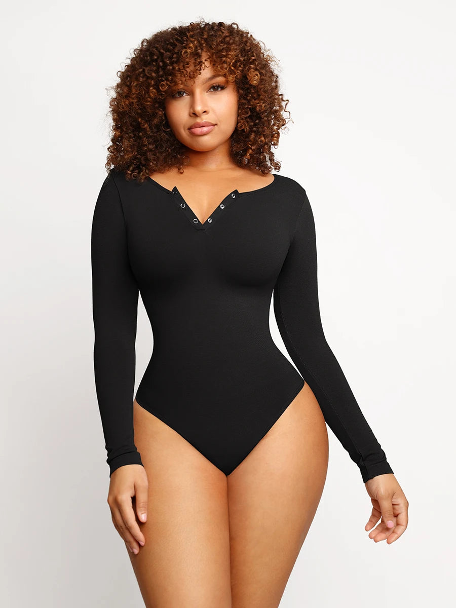 Bodysuit©️ Manga Larga Reductor de Abdomen Sin costura