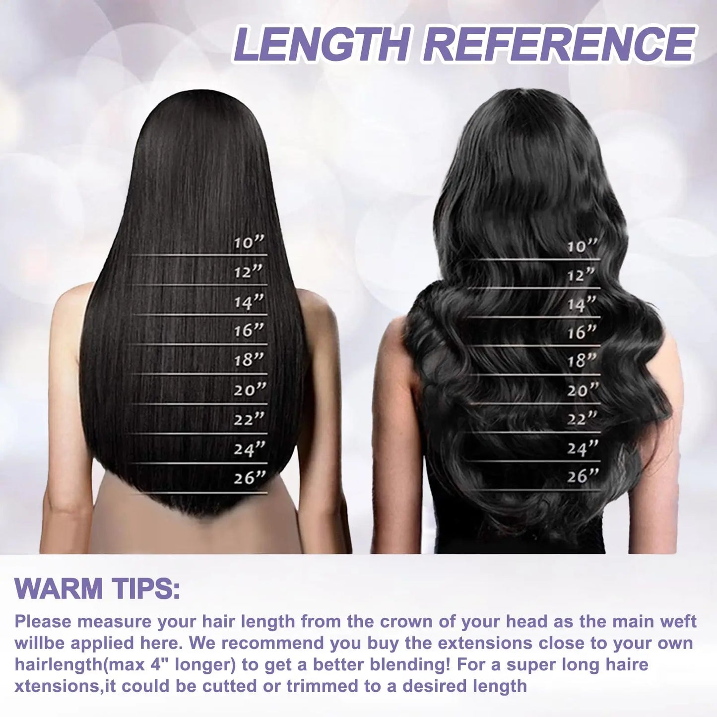 Cortina 5 CLIP Negro Natural 55 cm Largo Cabello Virgen 100%