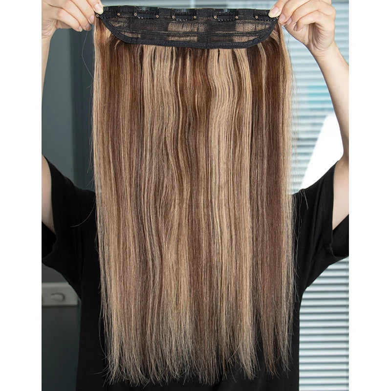 Extensiones de cabello Natural Cortina Clip