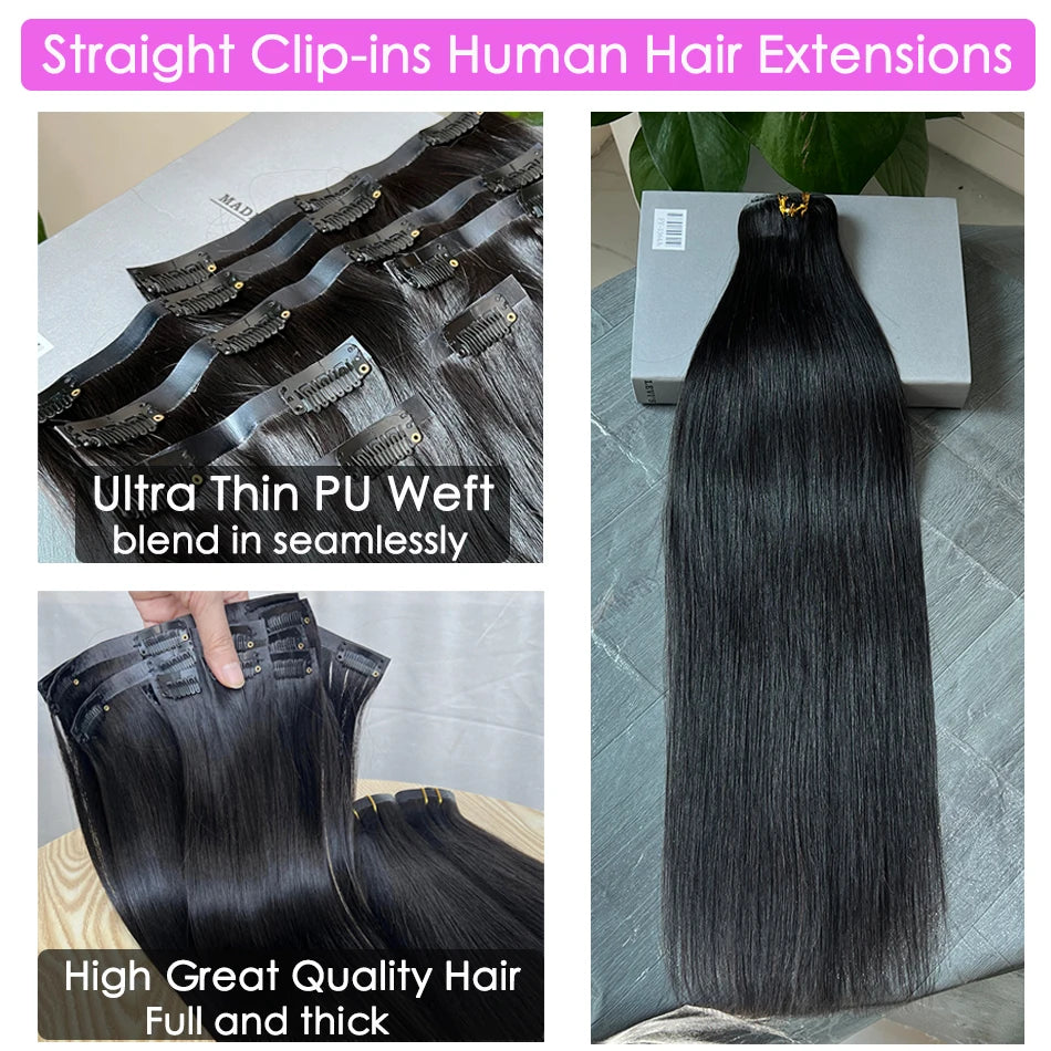 Extensiones POR CAPAS Negro Natural 76 cm largo Cabello Virgen 100%