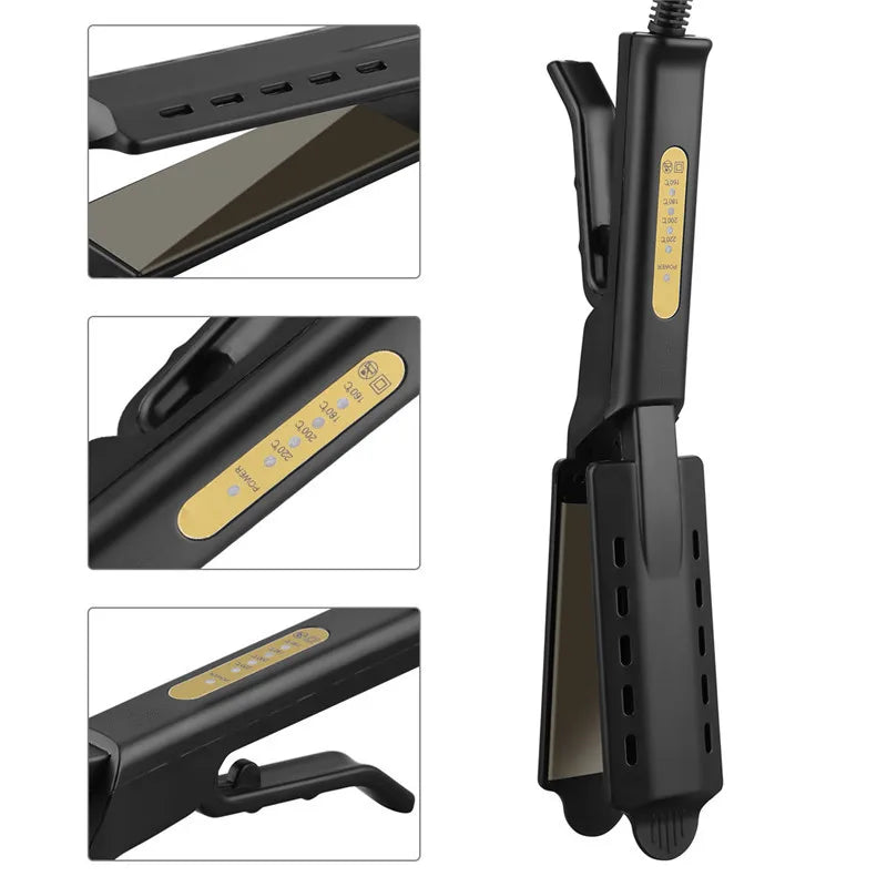 Plancha Professional Titanium Alloy Hair Straightener Temperature Adjustable