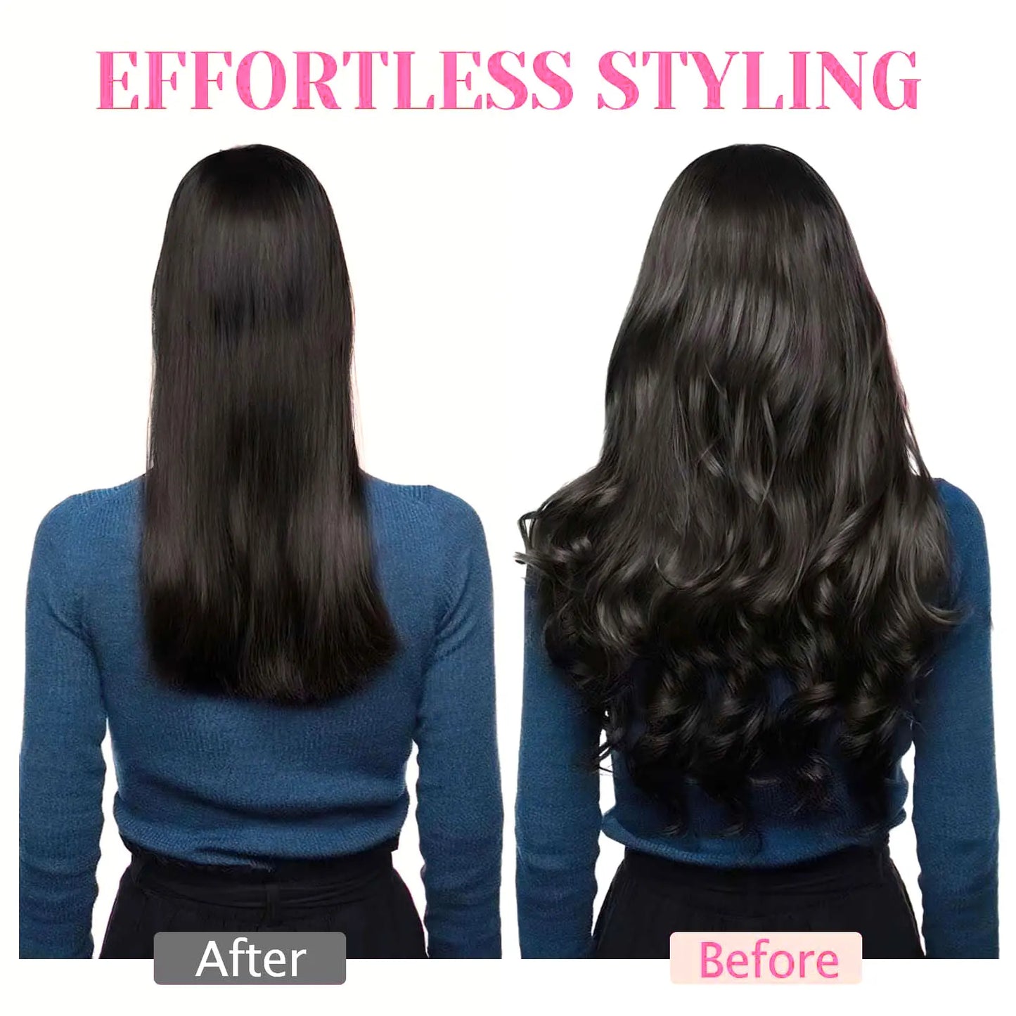 Cortina 5 Clips 66 cm de Largo Cabello VIRGEN ©️100% Natural 100 gr