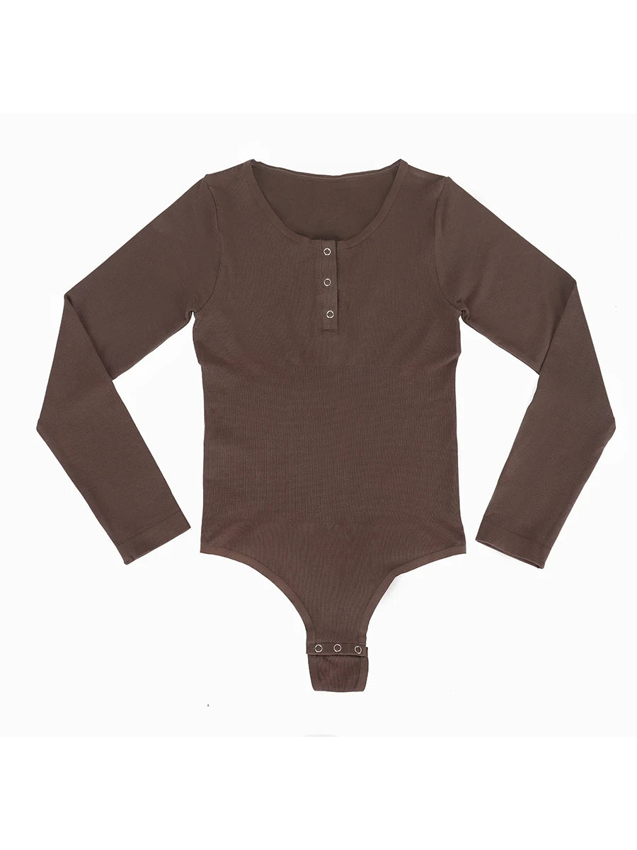 Bodysuit©️ Manga Larga Reductor de Abdomen Sin costura