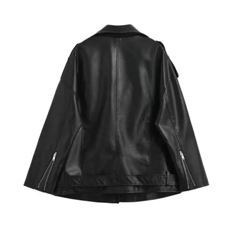 Chaqueta Eco Cuero Larga