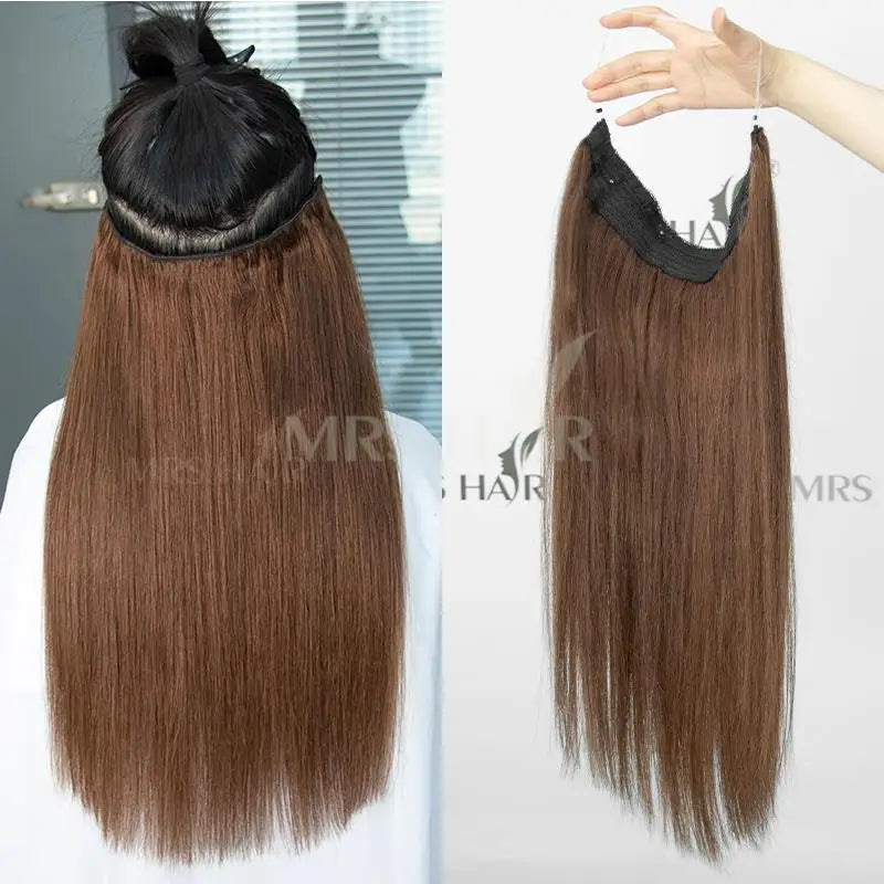 Extensiones de Cabello Humano Invisible Clip 55 CM Largo