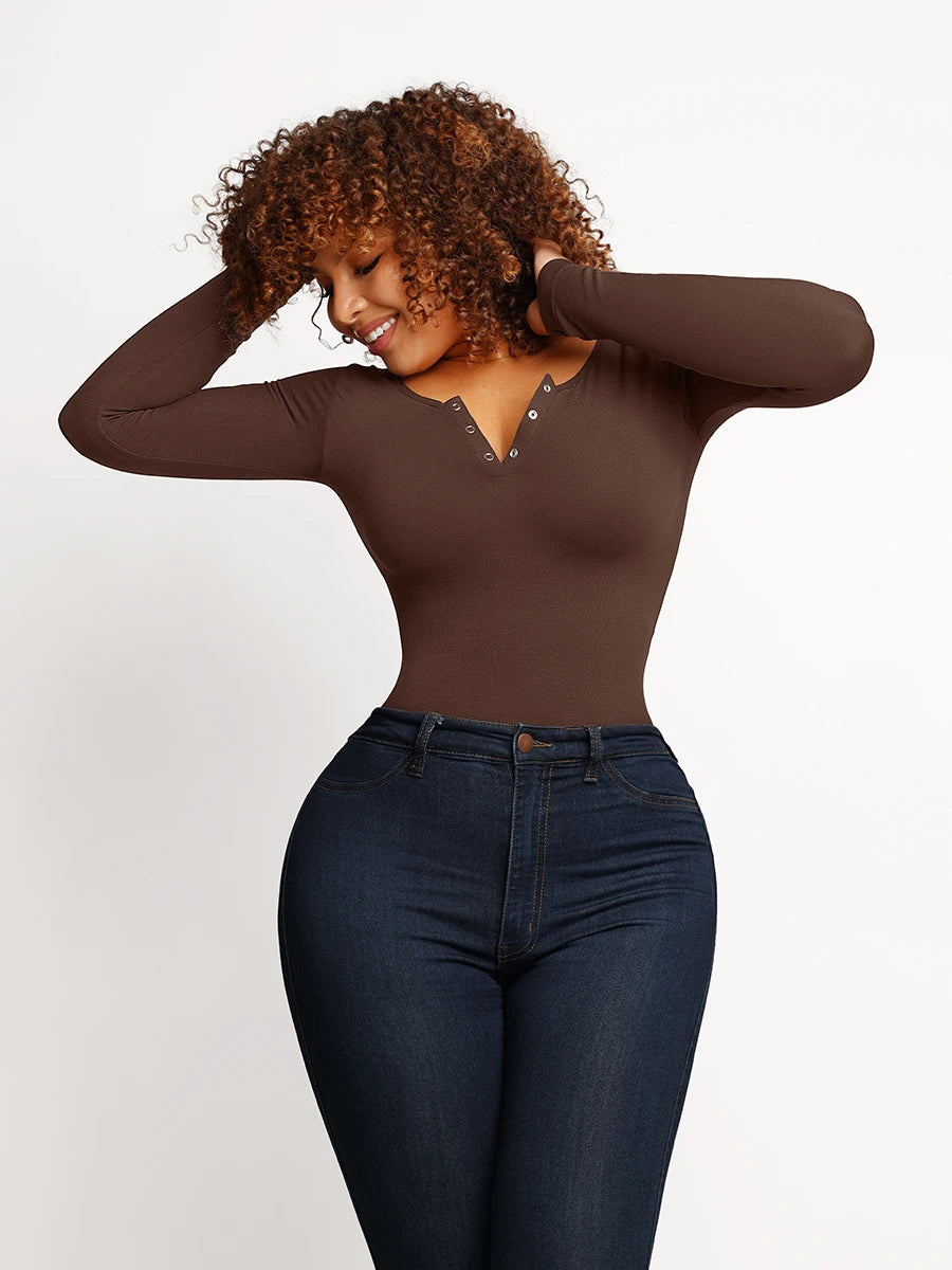 Bodysuit©️ Manga Larga Reductor de Abdomen Sin costura