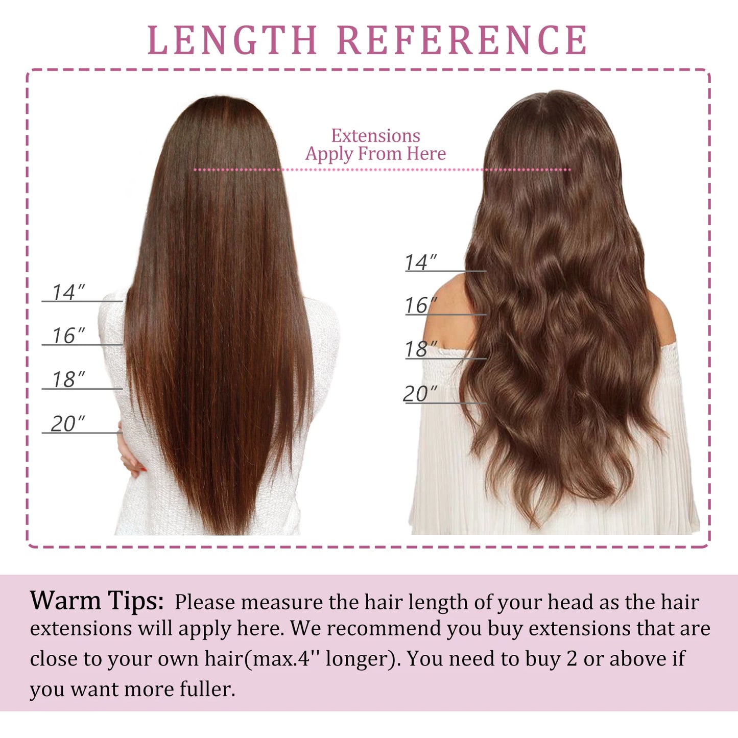 Extensiones de Cabello Humano Invisible Clip 55 CM Largo