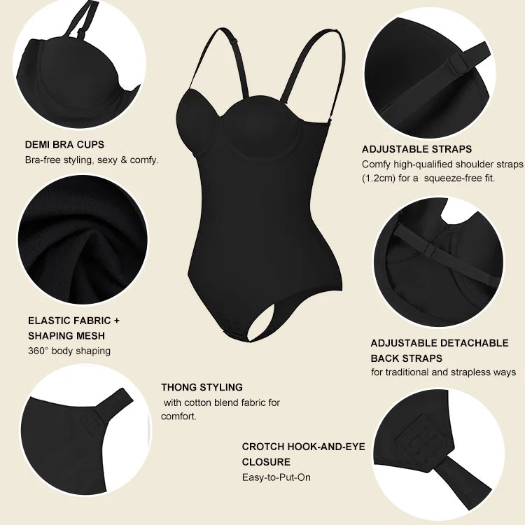 Bodysuit©️ Control Body Shaper Push Up Colaless
