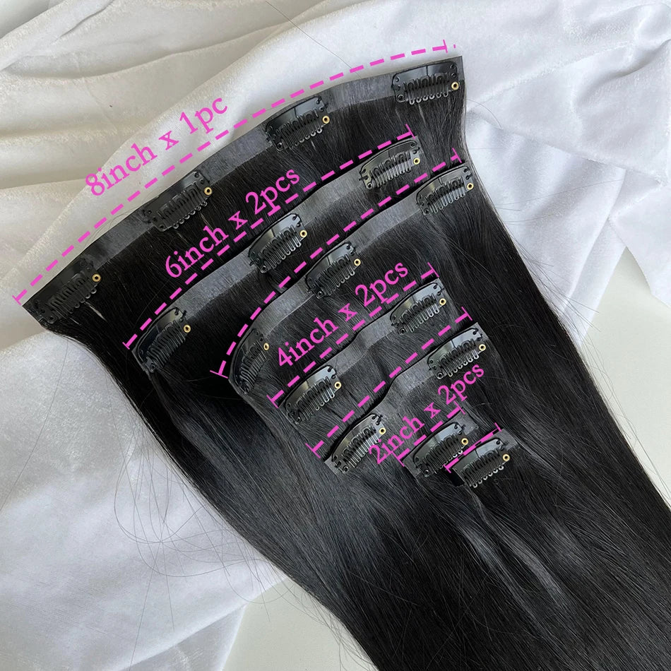 Extensiones POR CAPAS Negro Natural 76 cm largo Cabello Virgen 100%
