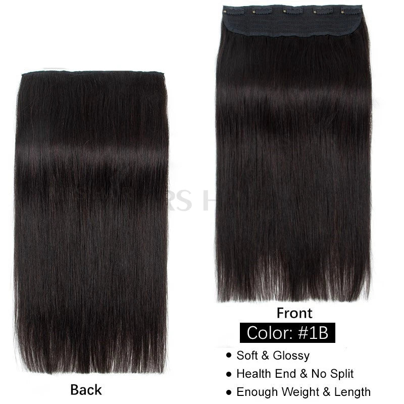 Extensiones de cabello Natural Cortina Clip