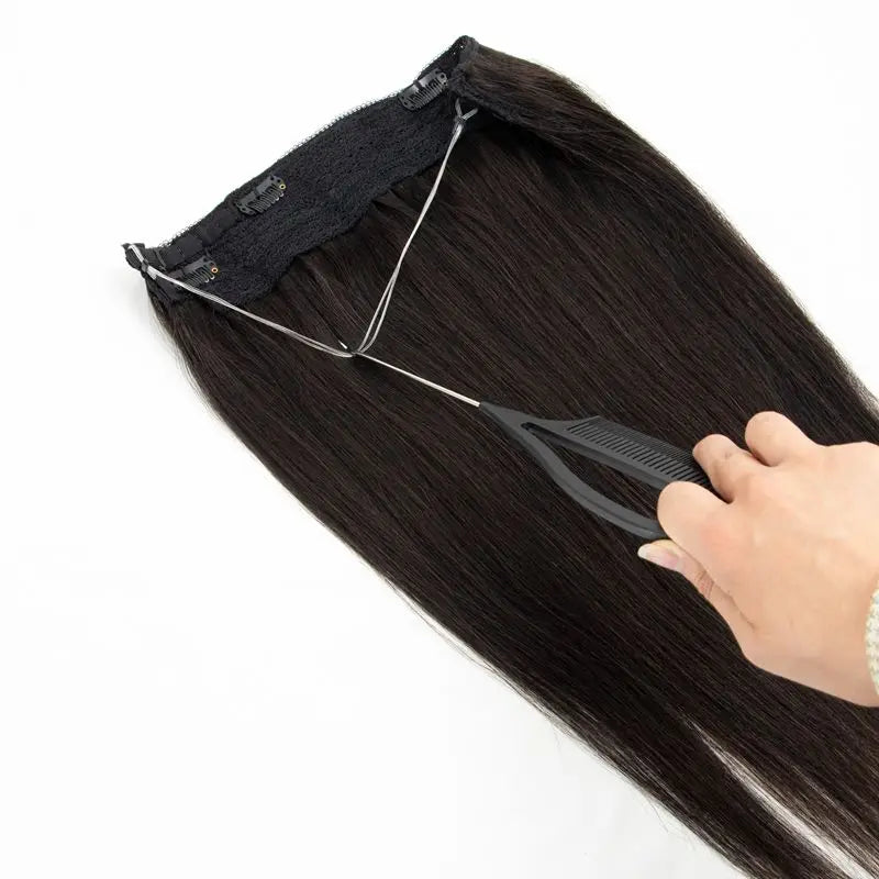 Extensiones de Cabello Humano Invisible Clip 55 CM Largo