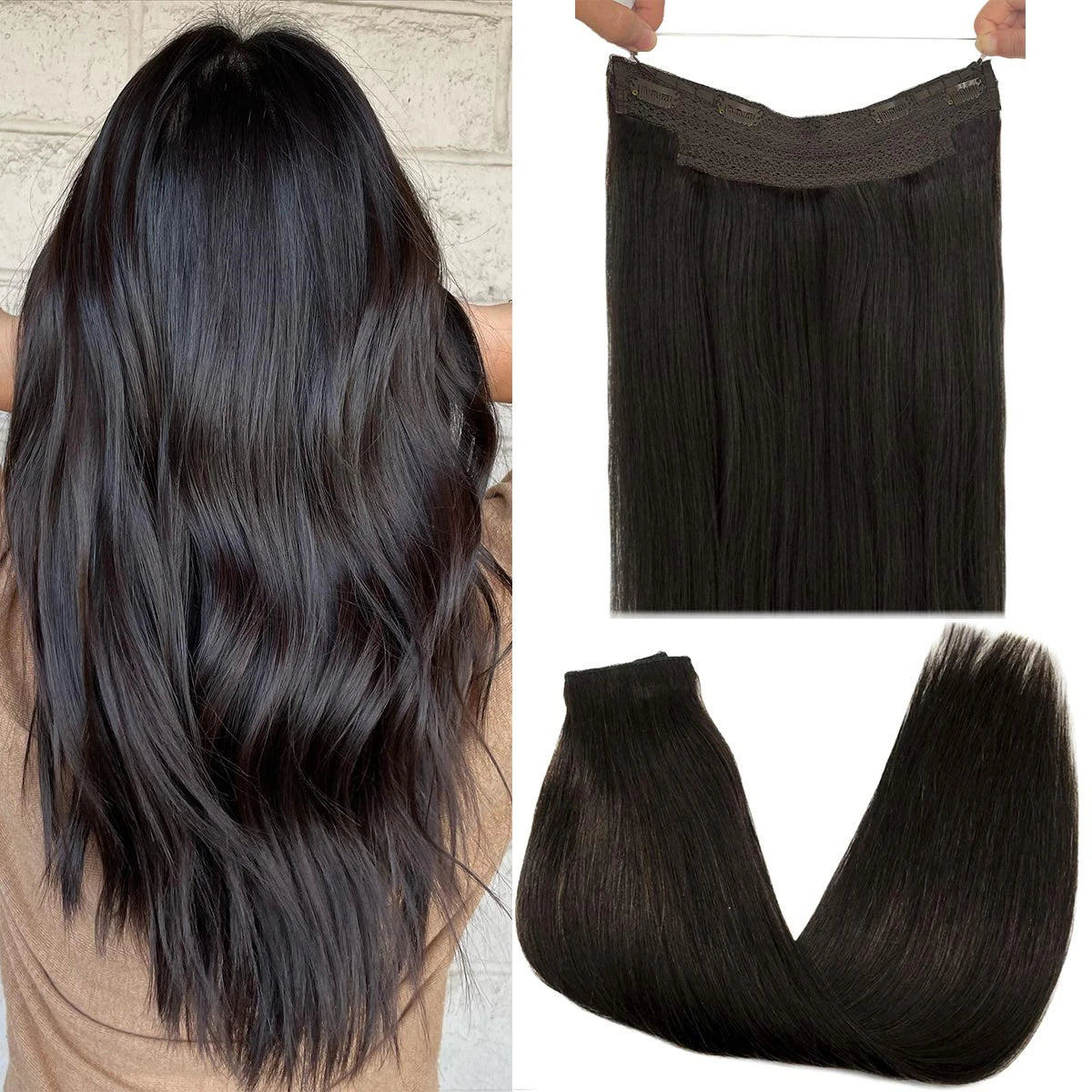 EXtensiones HILO INVISIBLE Balayage 50 cm Largo Cabello Virgen 100%