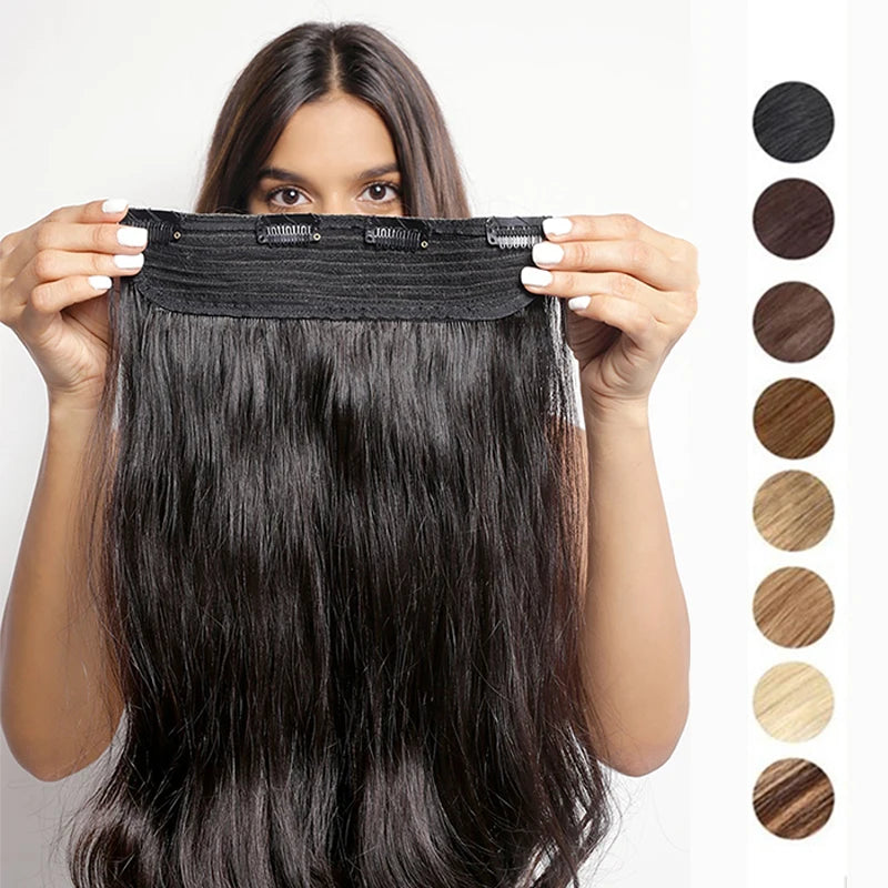 Extensiones de cabello Natural Cortina Clip