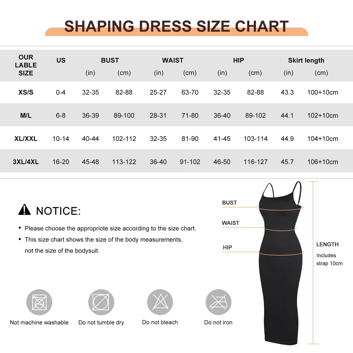 Vestido CONTROL ABDOMEN 360