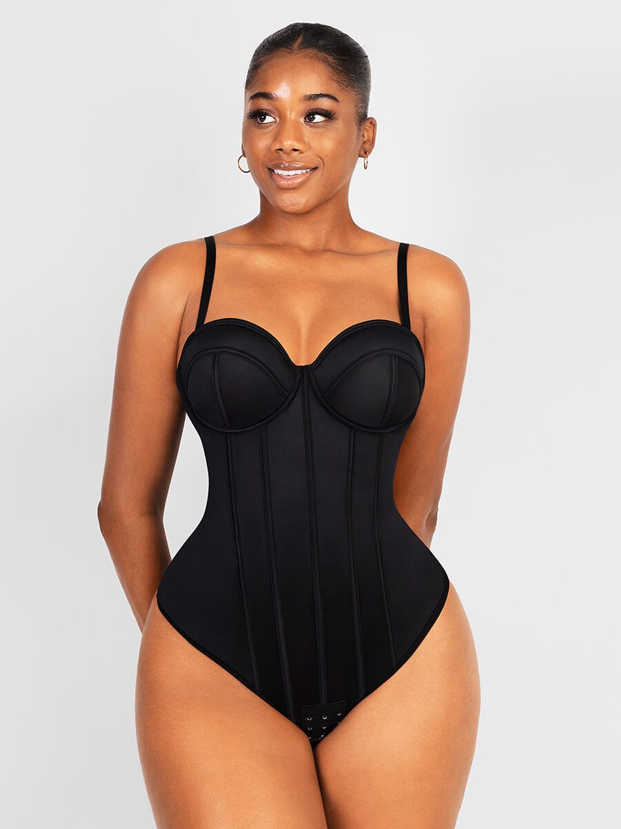 Body Con Copa Push Up Tipo Corsé