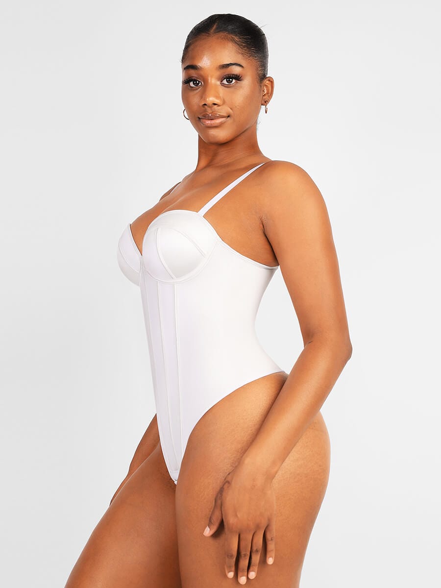 Body Con Copa Push Up Tipo Corsé