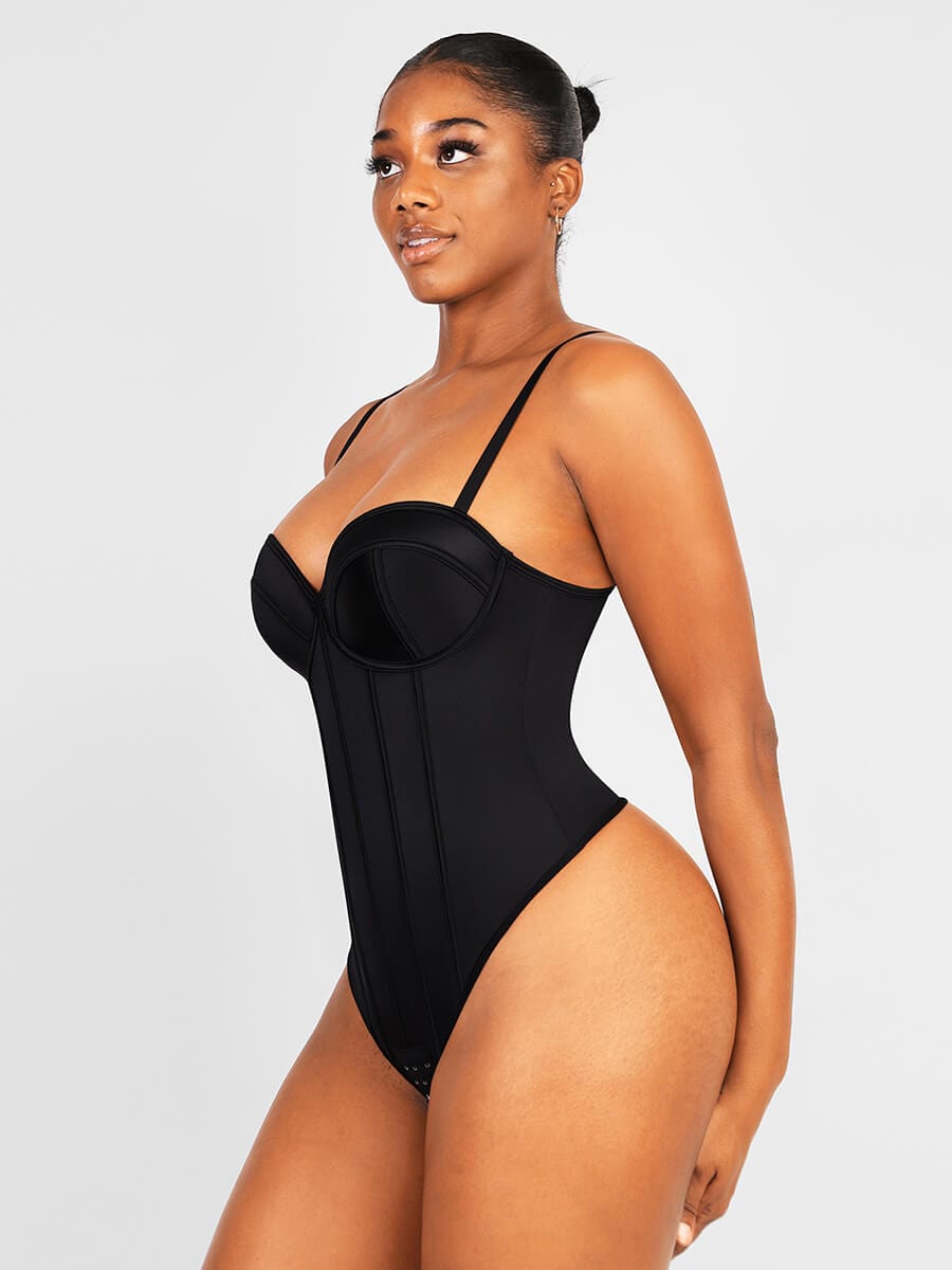 Body Con Copa Push Up Tipo Corsé