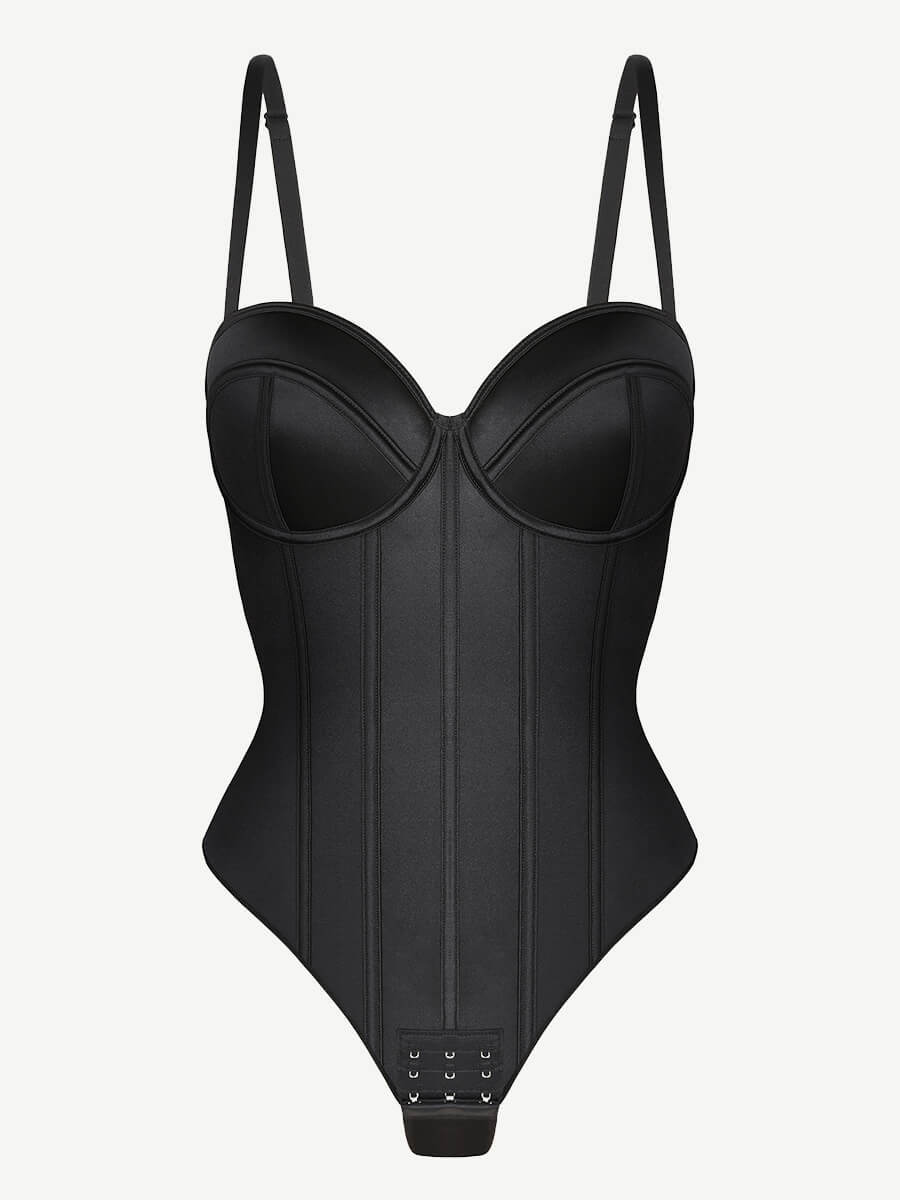 Body Con Copa Push Up Tipo Corsé