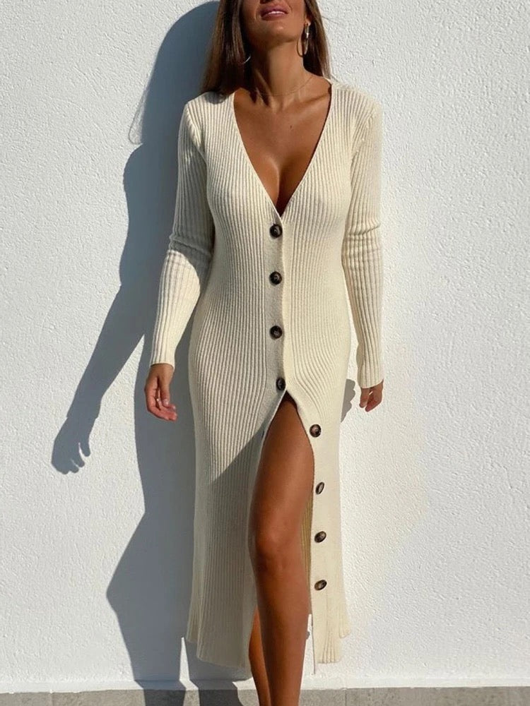 Vestido largo Abotonado