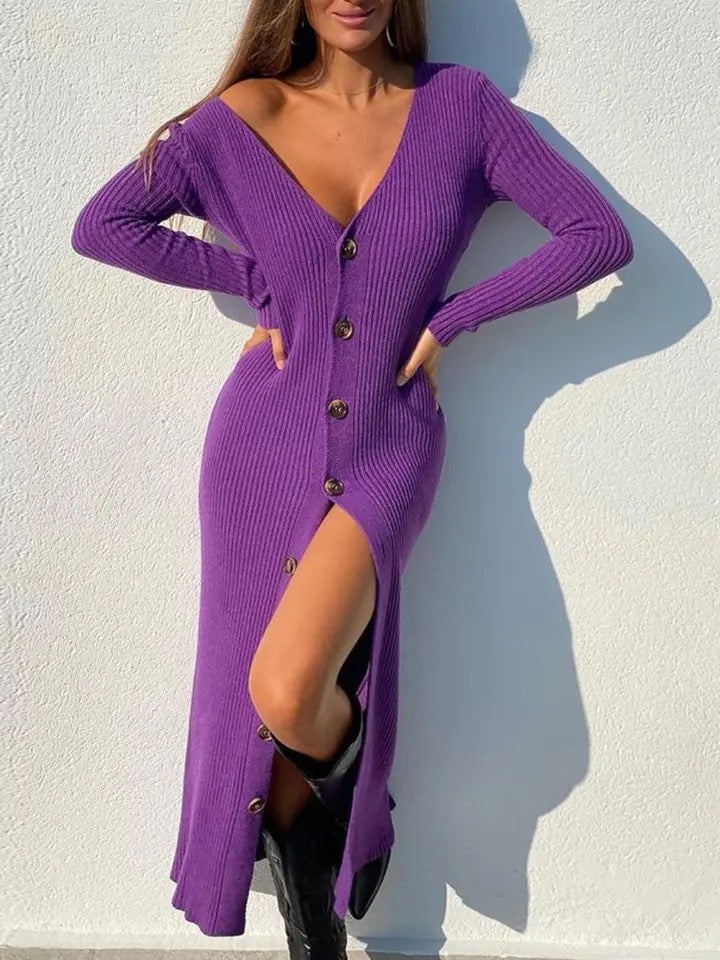 Vestido largo Abotonado