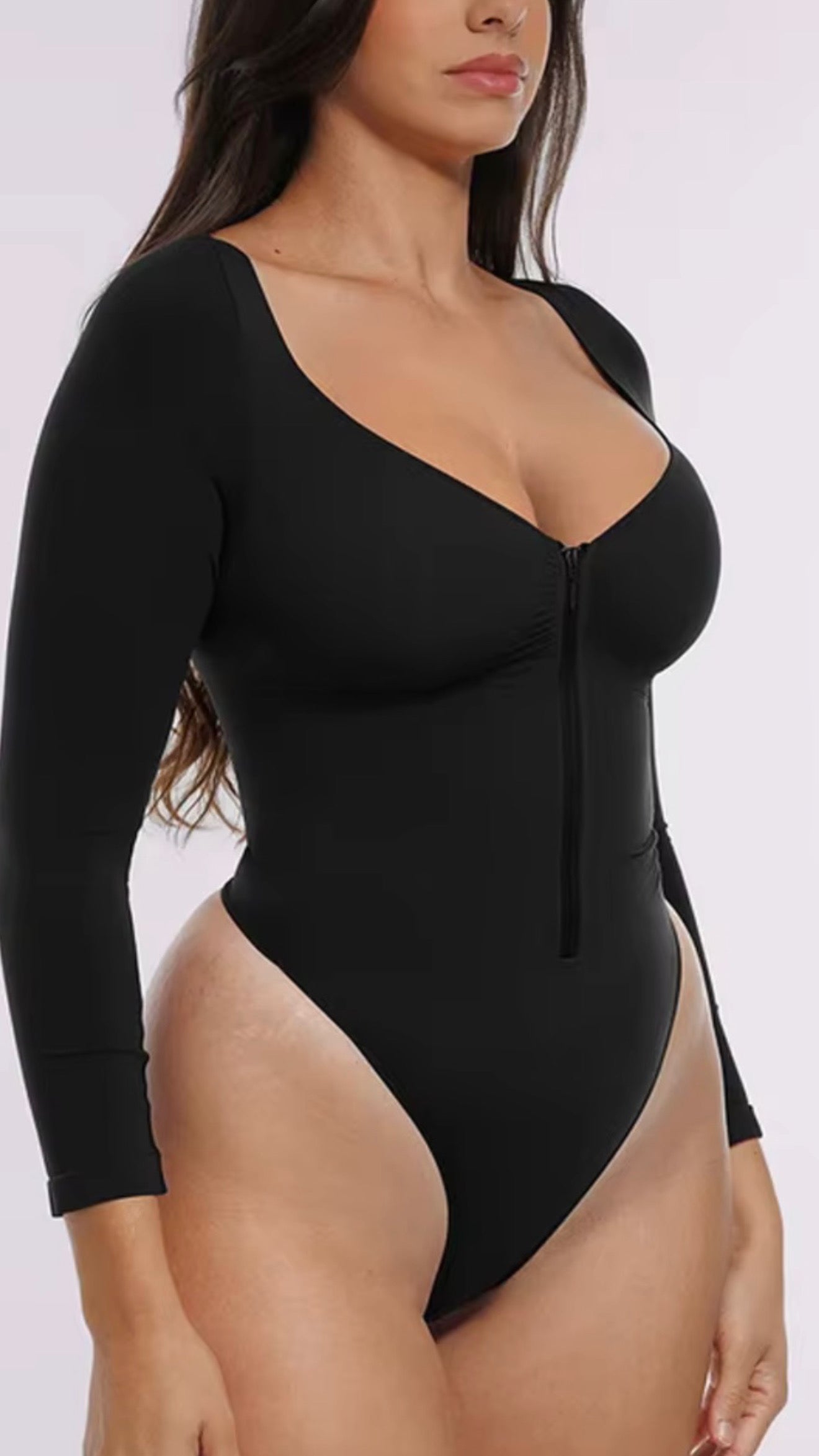 Bodysuit ©️ Reloj de Arena Cierre Manga Larga Premium 🥇