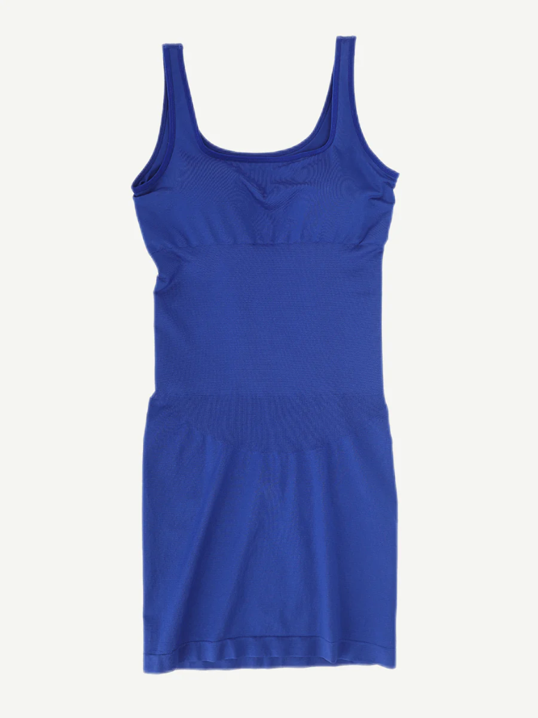 Vestido moldeador de escote cuadrado