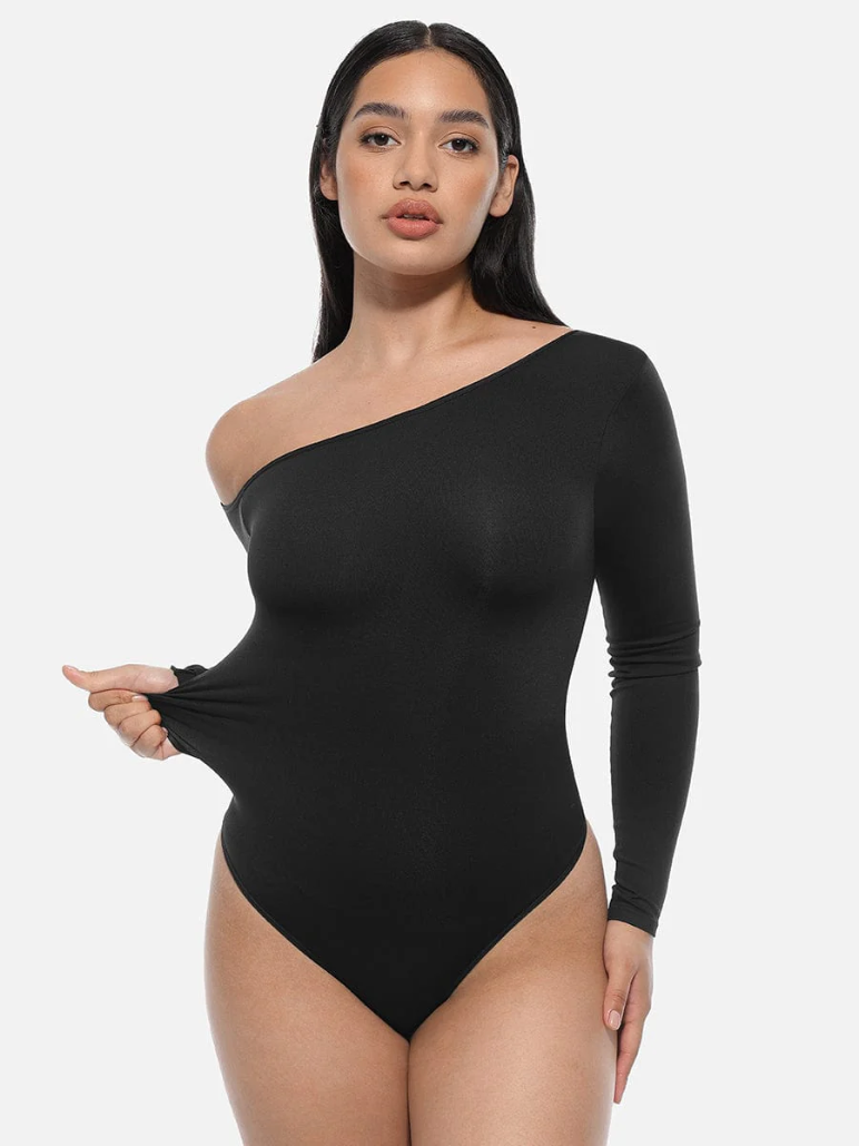 Bodysuit Asimétrico Manga Larga
