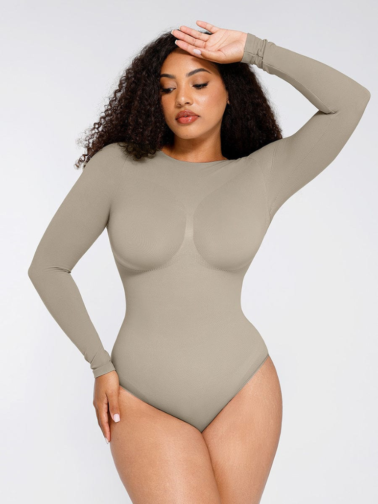 Bodysuit ©️ Viral Original Reductor de Abdomen Manga Larga Premium 🥇 Calzón