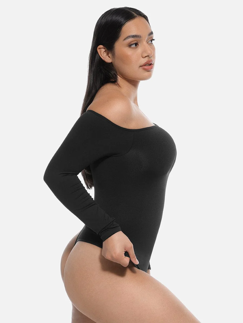 Bodysuit Asimétrico Manga Larga