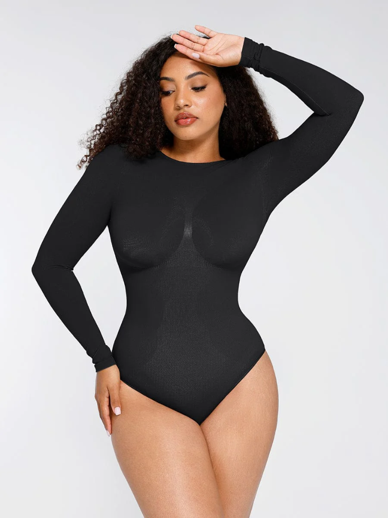 Bodysuit ©️ Viral Original Reductor de Abdomen Manga Larga Premium 🥇 Calzón
