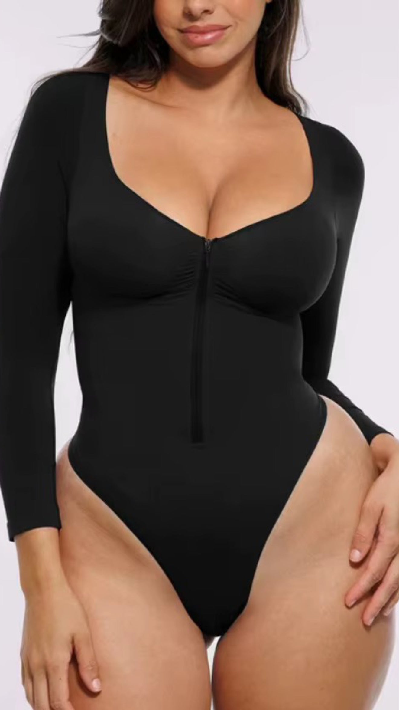 Bodysuit ©️ Reloj de Arena Cierre Manga Larga Premium 🥇