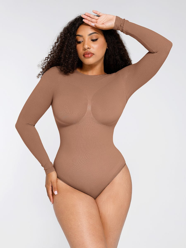 Bodysuit ©️ Viral Original Reductor de Abdomen Manga Larga Premium 🥇 Calzón