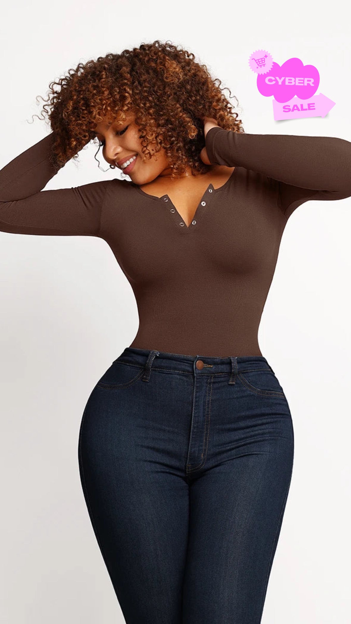 CYBER 🛍️ Body faja©️ Botón Manga Larga