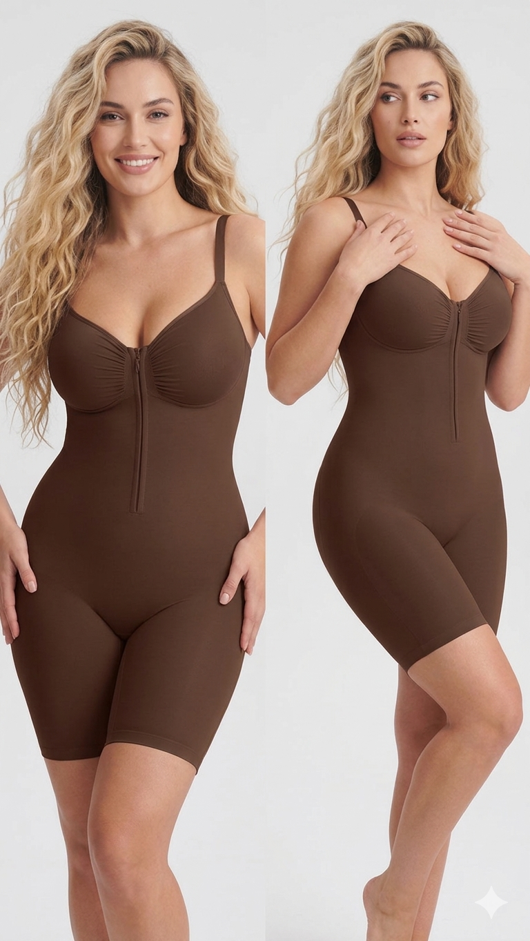 💥NUEVO💥 Bodysuit ©️ Reloj de Arena Cierre Short  Premium 🥇Levantamiento de glúteos